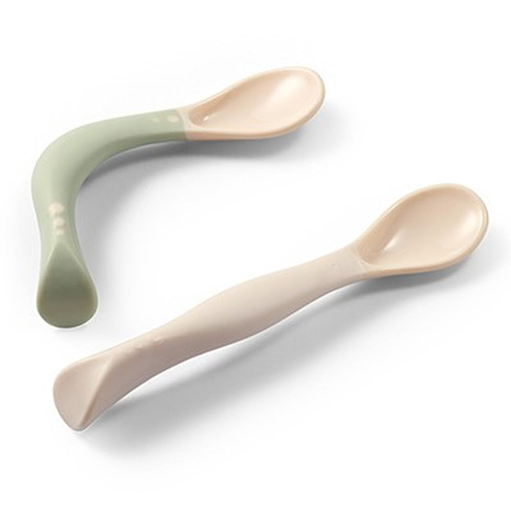 Cucchiai Flessibili 2 pezzi Beige E Verde