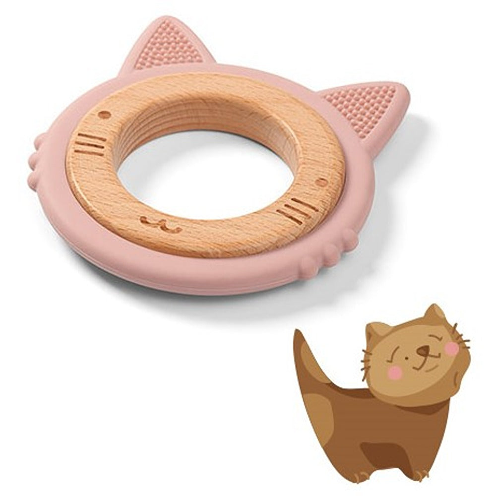 Massaggiagengive Legno E Silicone Gattino