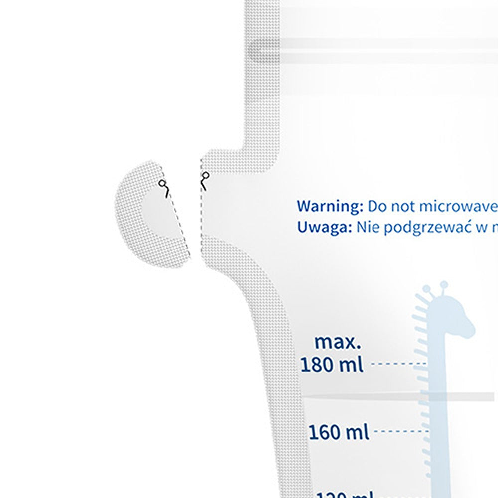 Sacchetti per la Conservazione del Latte Materno 180 ml 30 pezzi