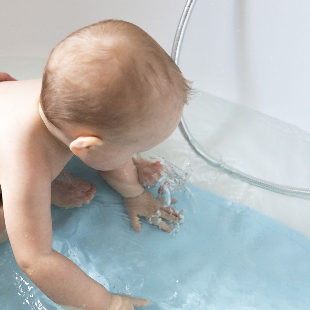 Tappetino da Bagno Antiscivolo 55x35 cm Blu