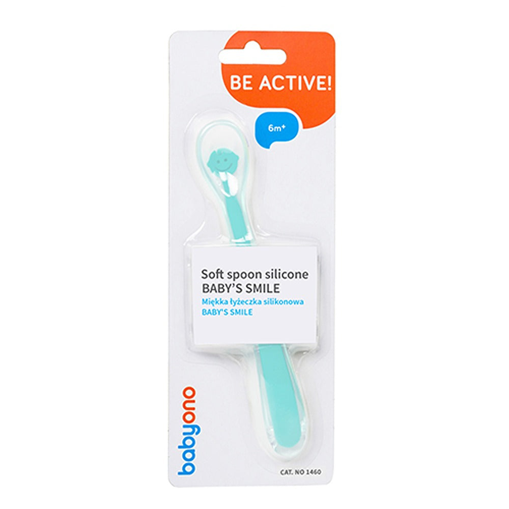 Cucchiaio Morbido in Silicone Baby's Smile Blu