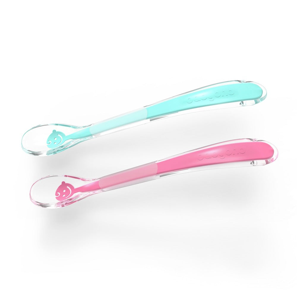 Cucchiaio Morbido in Silicone Baby's Smile Blu