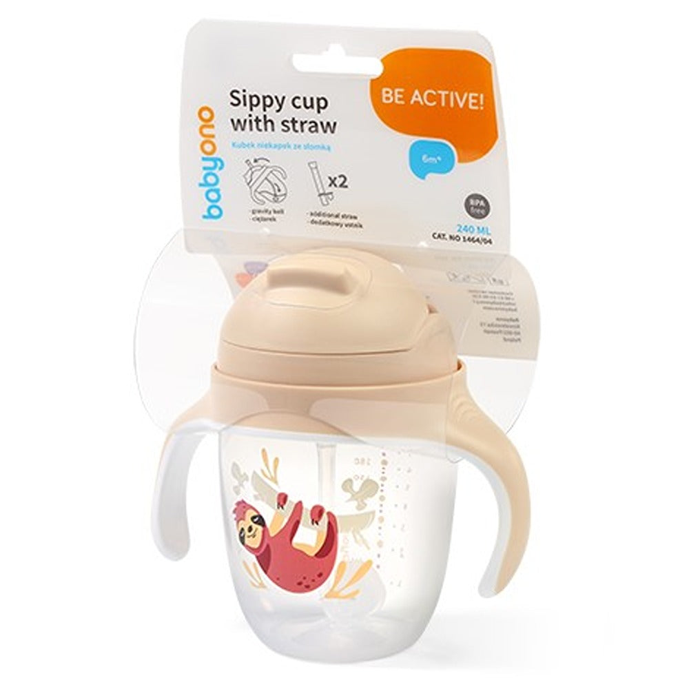 Tazza con Cannuccia Appesantita 240 ml Beige