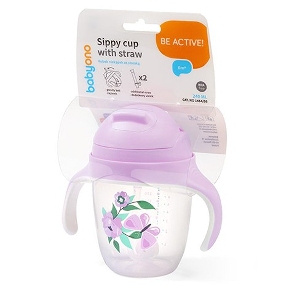Tazza con Cannuccia Appesantita 240 ml Porpora