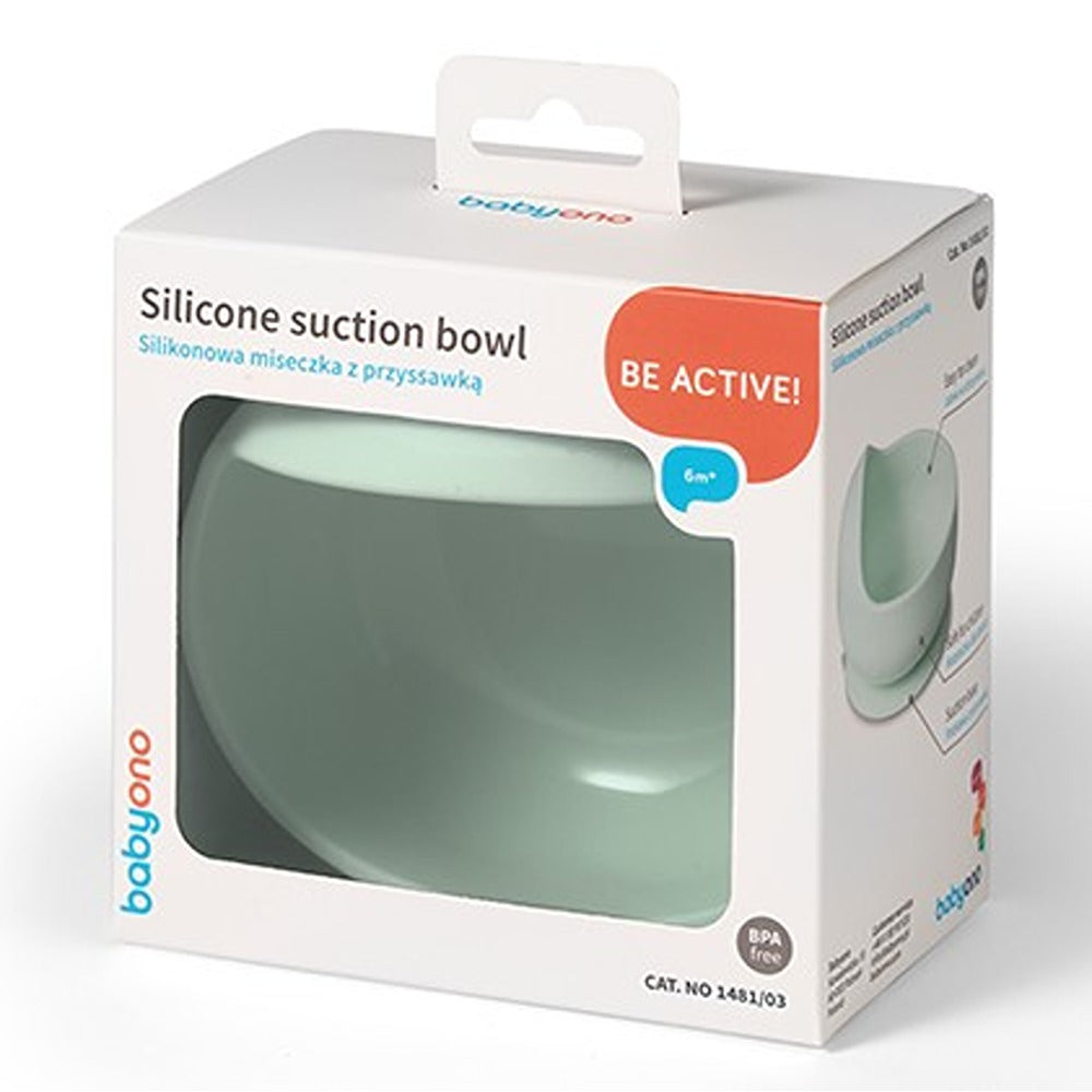 Ciotola con Ventosa in Silicone Verde