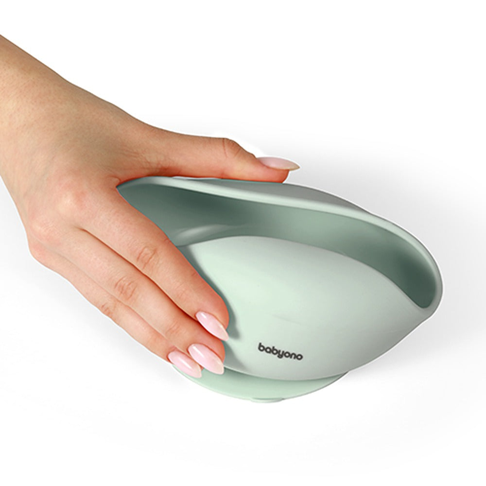 Ciotola con Ventosa in Silicone Verde