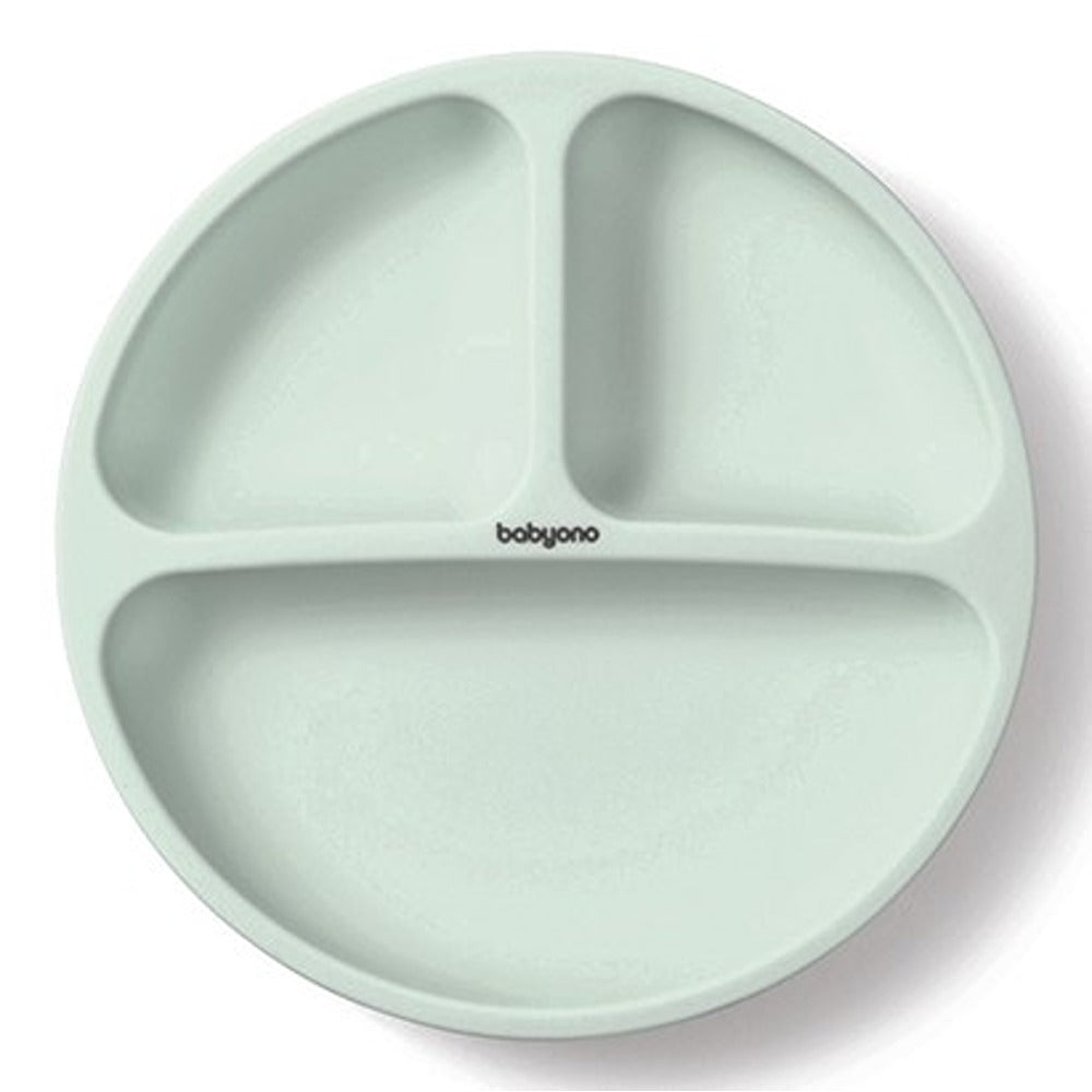 Piatto con Ventosa in Silicone Verde