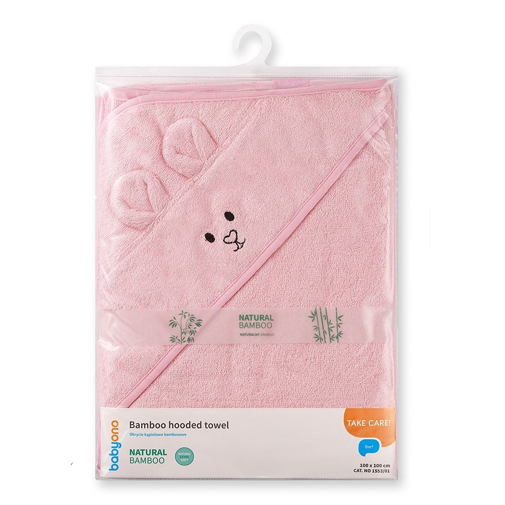 Accappatoio con Cappuccio in Bambù 100X100 Rosa