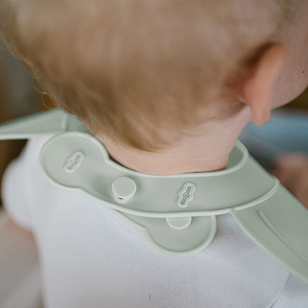 Bavaglino in Silicone con Chiusura Regolabile Salvia