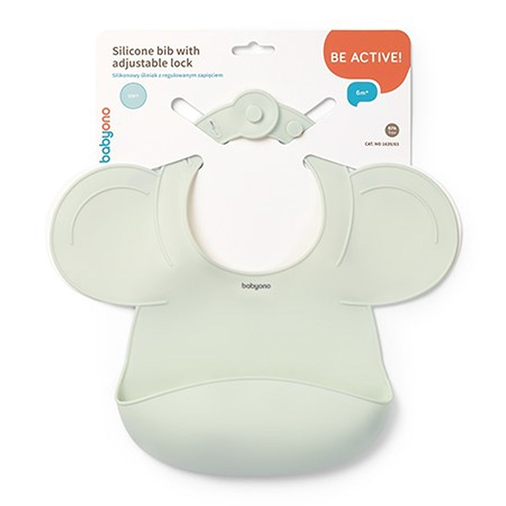 Bavaglino in Silicone con Chiusura Regolabile Salvia