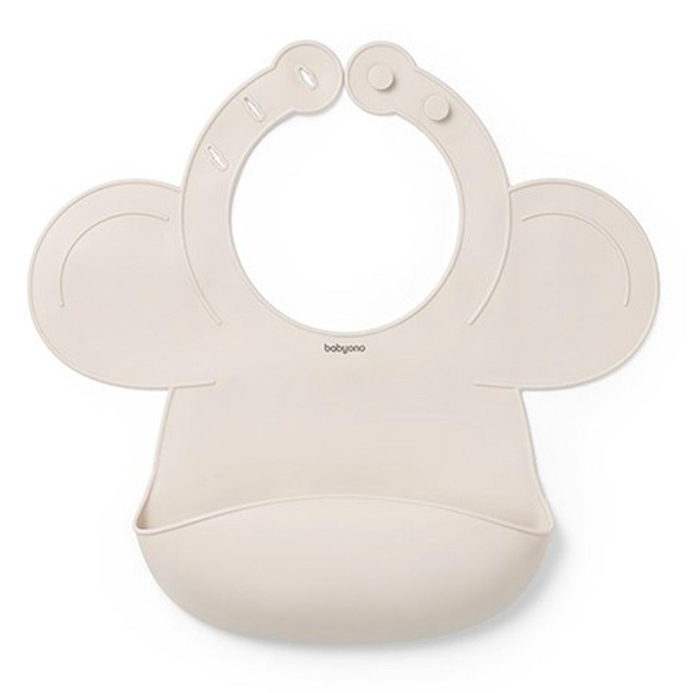 Bavaglino in Silicone con Chiusura Regolabile Beige