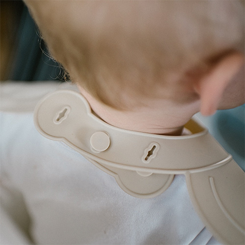 Bavaglino in Silicone con Chiusura Regolabile Beige