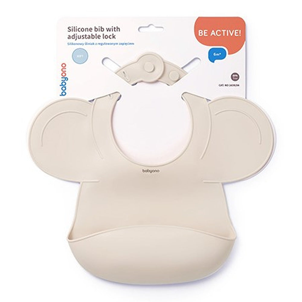 Bavaglino in Silicone con Chiusura Regolabile Beige