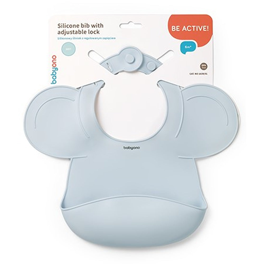 Bavaglino in Silicone con Chiusura Regolabile Azzurro