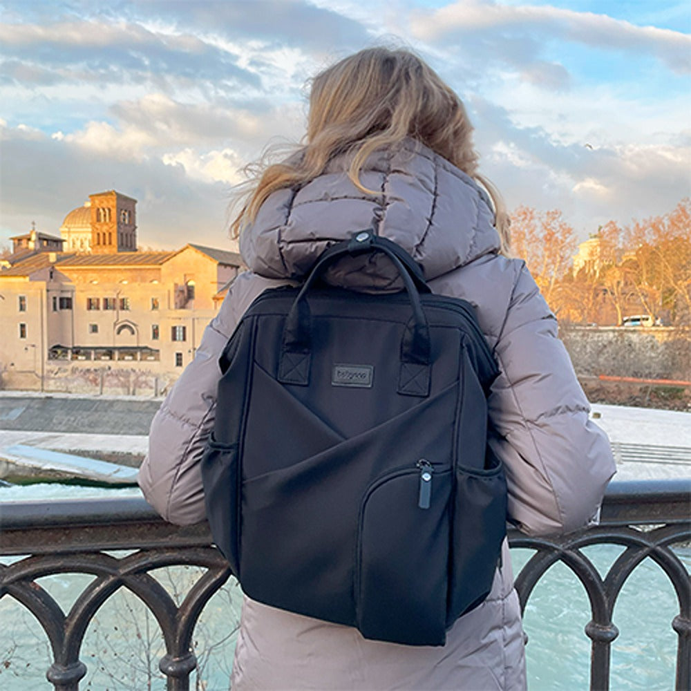 Zaino Mamma Stile Moderno Nero