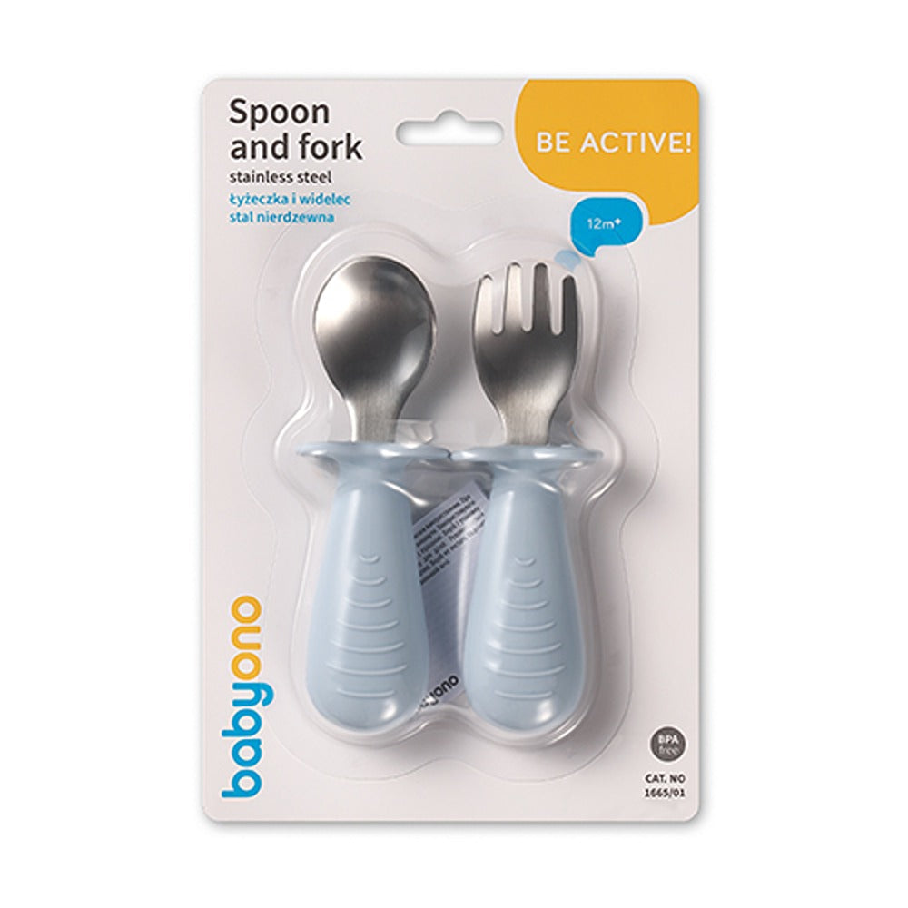 Set Cucchiao E Forchetta in Acciaio inox Azzurro