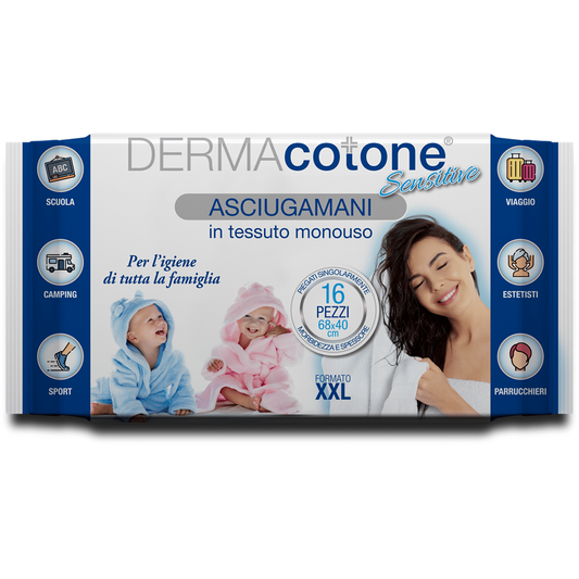 Asciugamani Sensitivi XXL in Tessuto Monouso 68x40 cm 16 pezzi