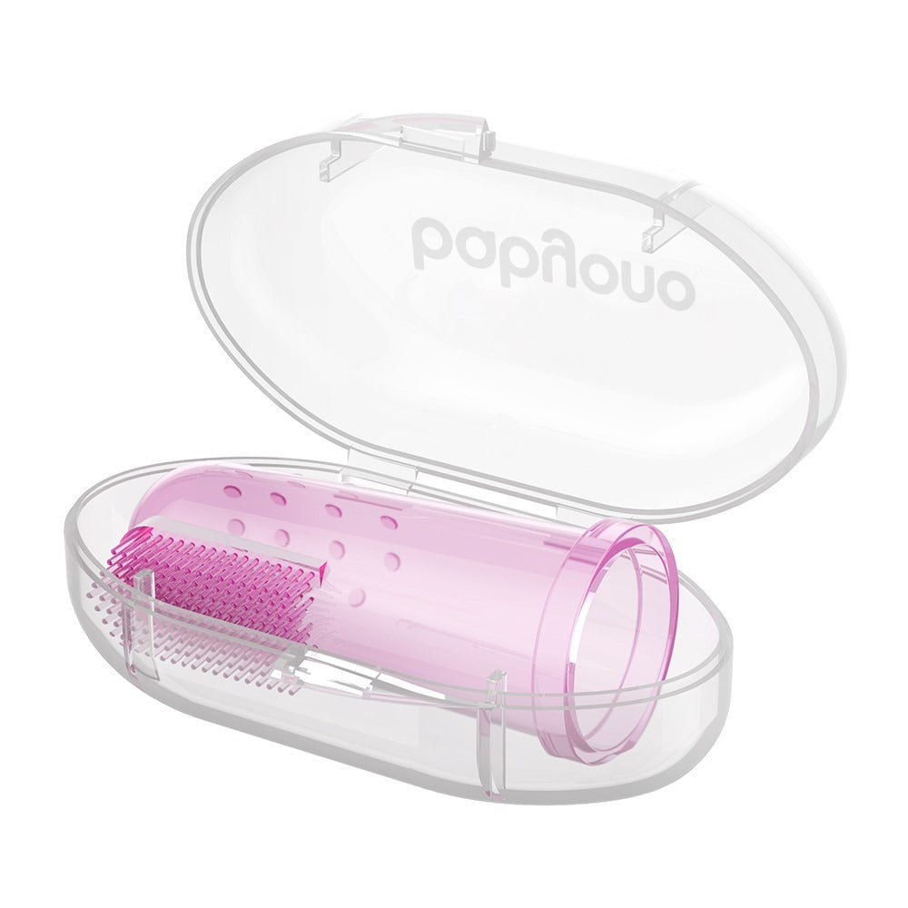 Spazzolino Primi Denti E Massagiagengive con Custodia Rosa