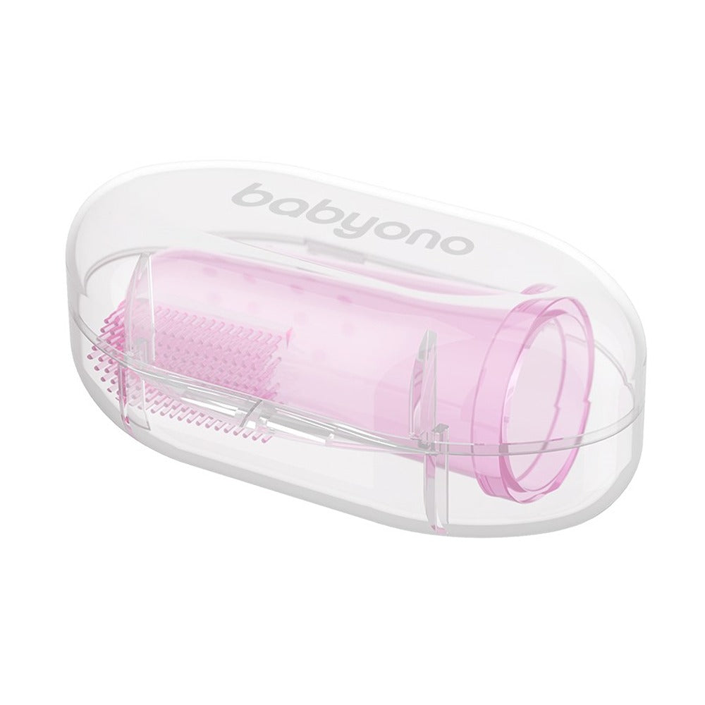 Spazzolino Primi Denti E Massagiagengive con Custodia Rosa
