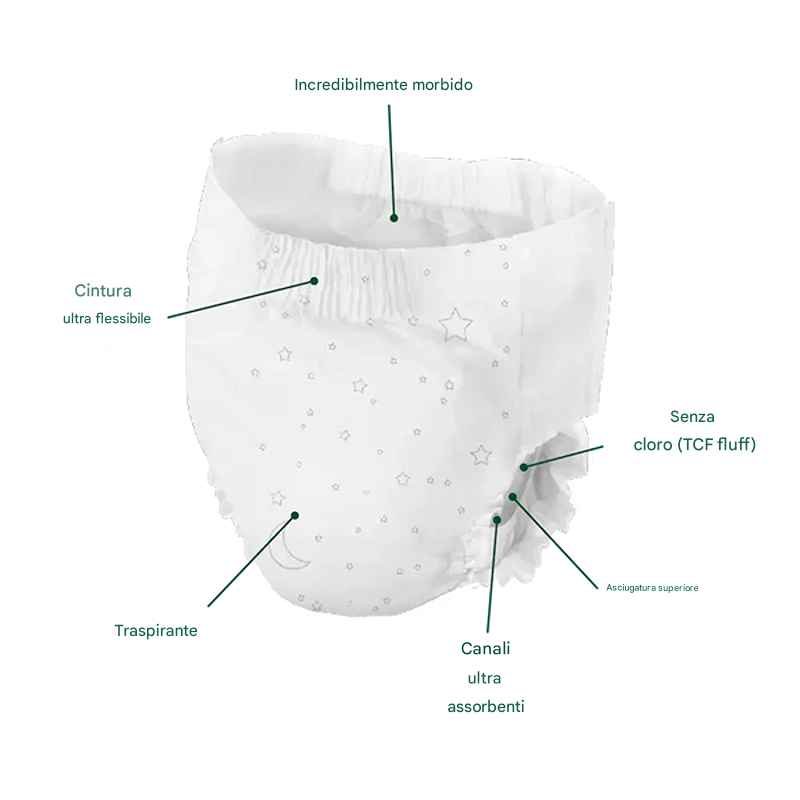 Pannolini da Notte Bambo Dreamy 4-7 anni 15-35 kg 10 pezzi