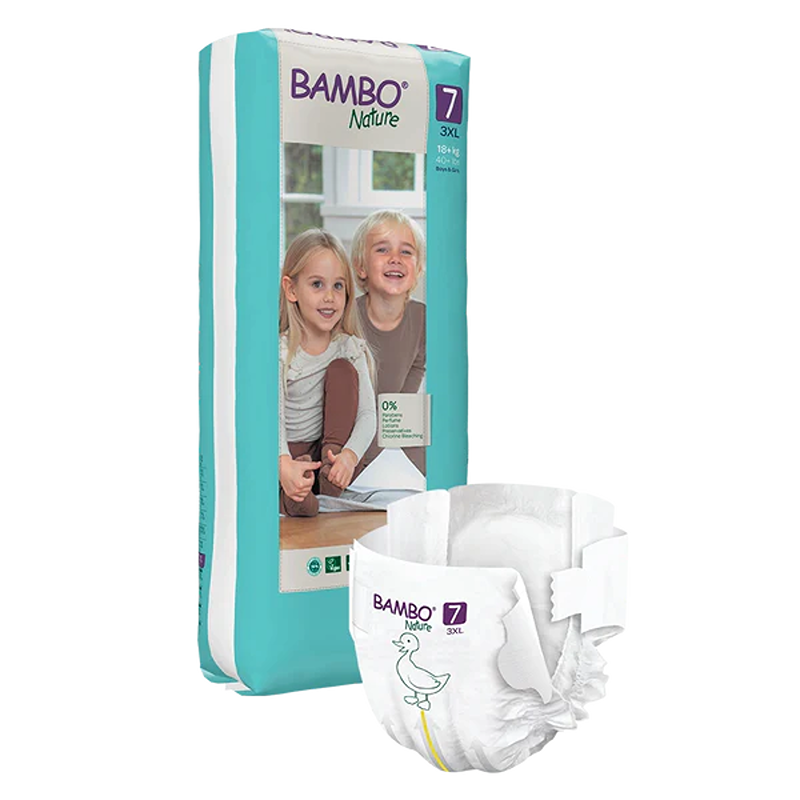 Pannolini Bambo Nature Taglia 7 18+ kg 40 pezzi