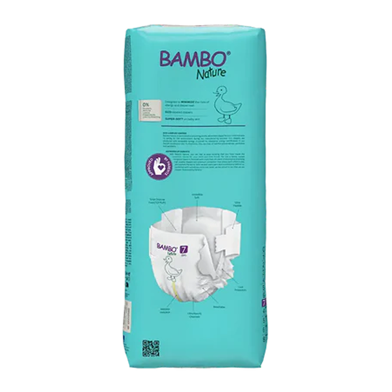 Pannolini Bambo Nature Taglia 7 18+ kg 40 pezzi