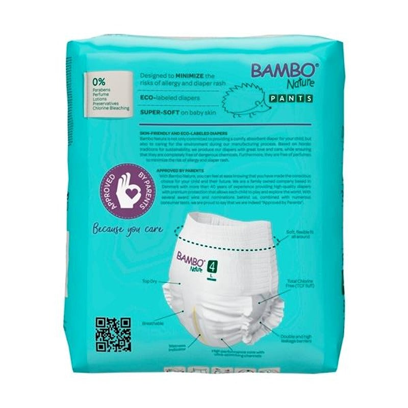 Pannolini Bambo Nature a Mutandina Taglia 4 7-12 kg 20 pezzi