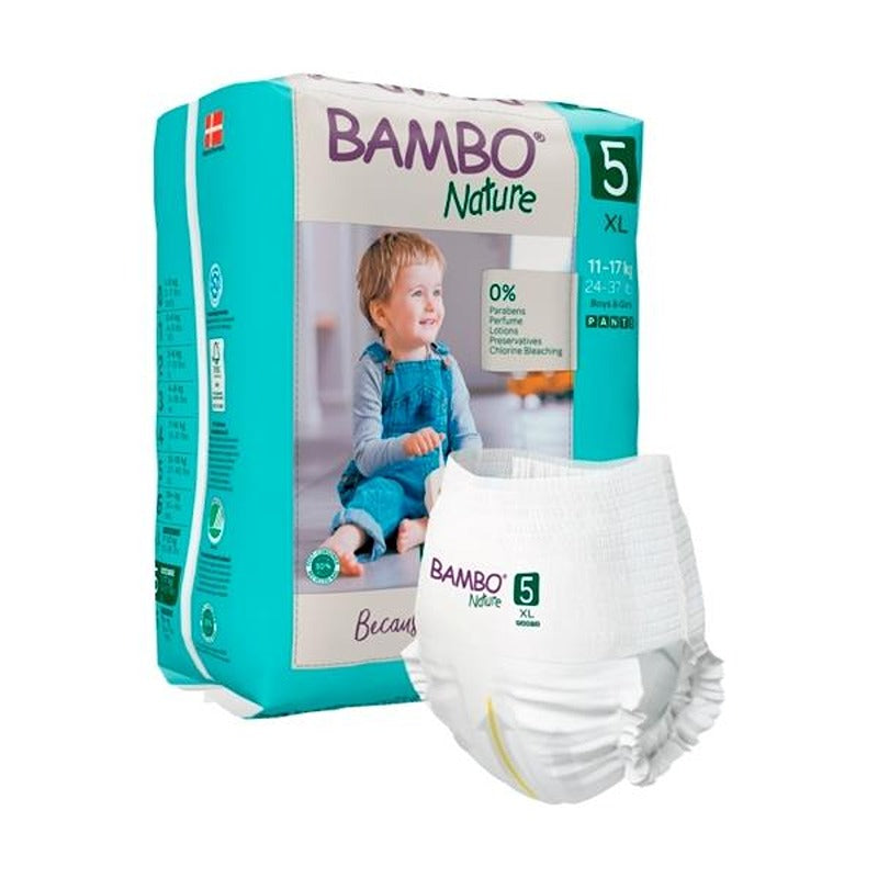 Pannolini Bambo Nature a Mutandina Taglia 5 11-17 kg 19 pezzi