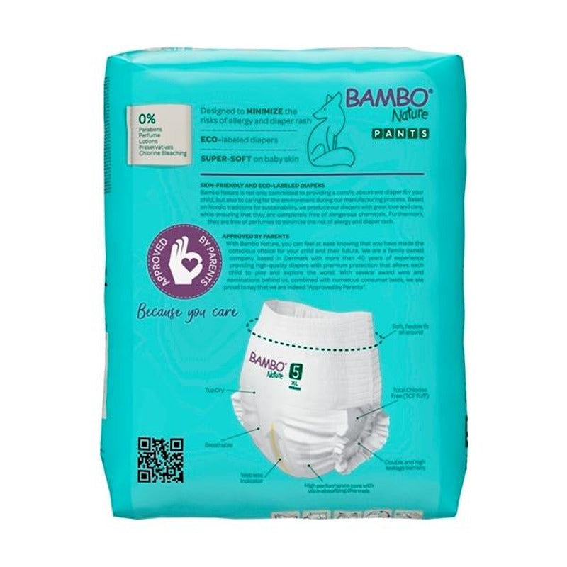 Pannolini Bambo Nature a Mutandina Taglia 5 11-17 kg 19 pezzi