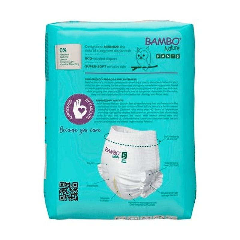 Pannolini Bambo Nature a Mutandina Taglia 6 15+ kg 18 pezzi