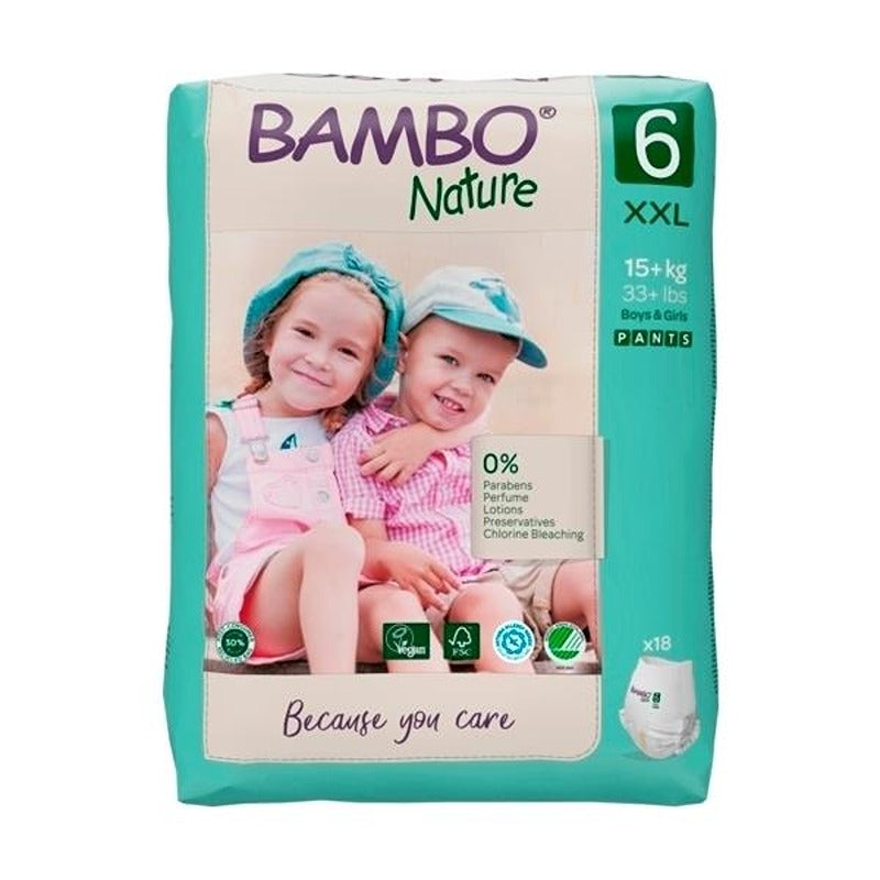 Pannolini Bambo Nature a Mutandina Taglia 6 15+ kg 18 pezzi
