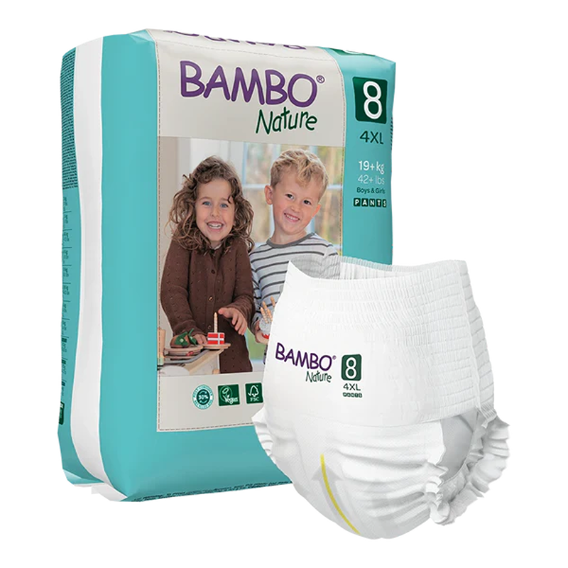 Pannolini Bambo Nature a Mutandina Taglia 8 19+ kg 16 pezzi