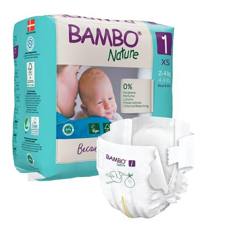 Pannolini Bambo Nature Taglia 1 2-4 kg 22 pezzi