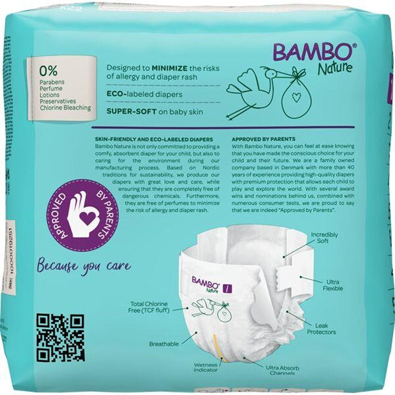 Pannolini Bambo Nature Taglia 1 2-4 kg 22 pezzi
