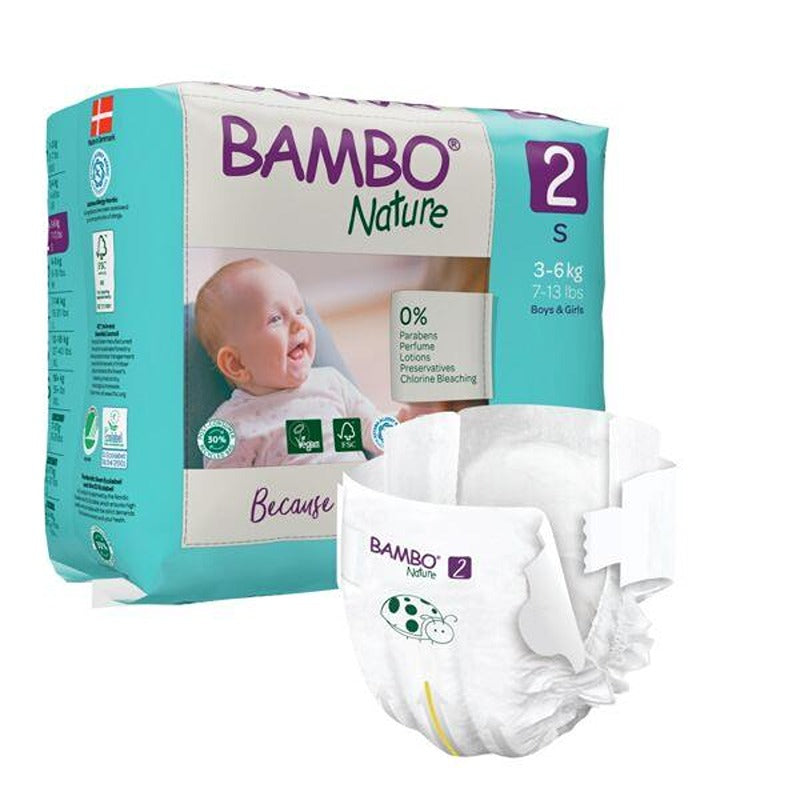 Pannolini Bambo Nature Taglia 2 3-6 kg 30 pezzi
