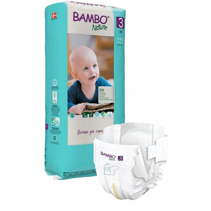 Pannolini Bambo Nature Taglia 3 4-8 kg 52 pezzi