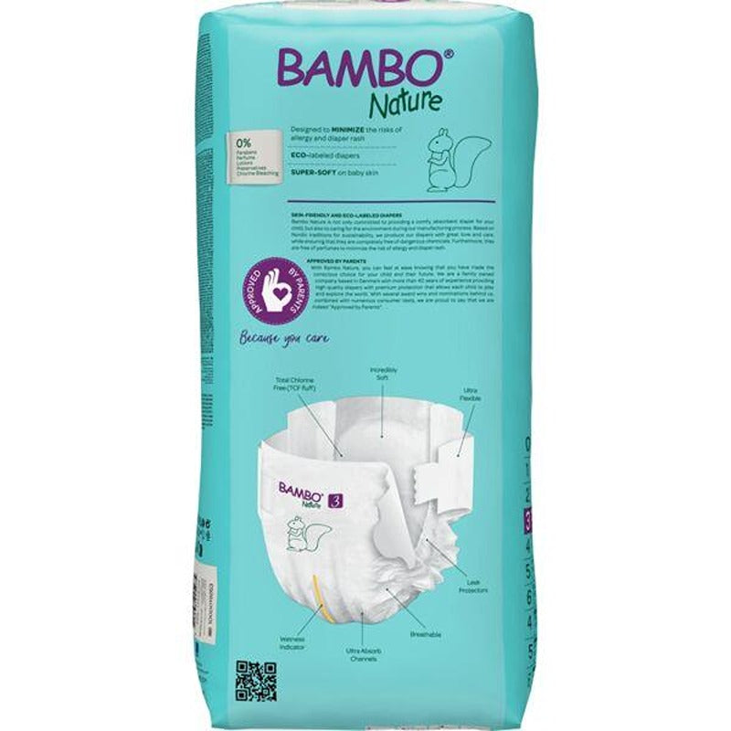 Pannolini Bambo Nature Taglia 3 4-8 kg 52 pezzi