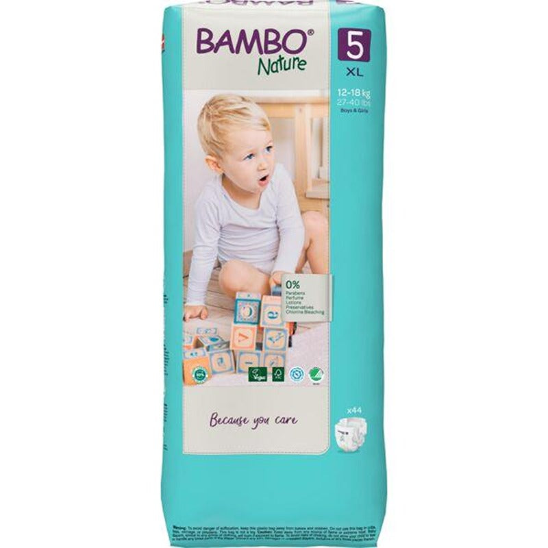 Pannolini Bambo Nature Taglia 5 12-18 kg 44 pezzi