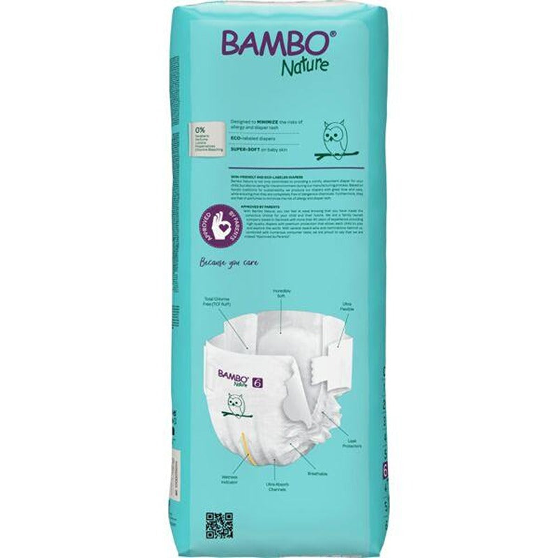 Pannolini Bambo Nature Taglia 6 16+ kg 40 pezzi