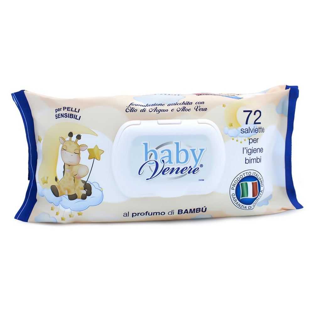 Salviettine Baby Venere Fragranza Bambù 72 pezzi