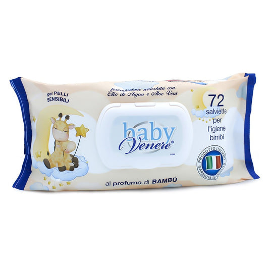 Salviettine Baby Venere Fragranza Bambù 72 pezzi