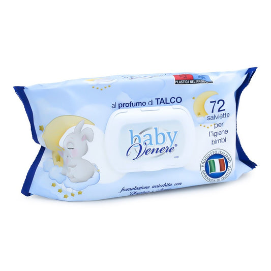 Salviettine Baby Venere Fragranza Talco 72 pezzi