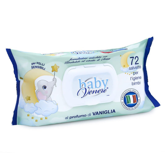 Salviettine Baby Venere Fragranza Vaniglia 72 pezzi