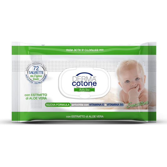 Salviettine Baby Sensitive Fragranza Estratto di Aloe Vera 72 pezzi