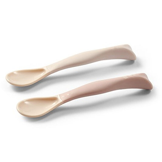 Cucchiai Flessibili 2 pezzi Beige E Rosa
