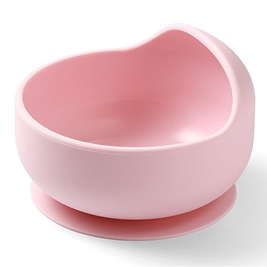 Bol à ventouse en silicone rose 