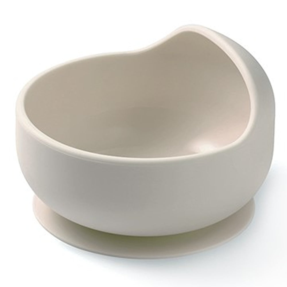Bol à ventouse en silicone beige 