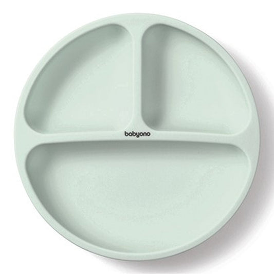 Piatto con Ventosa in Silicone Verde
