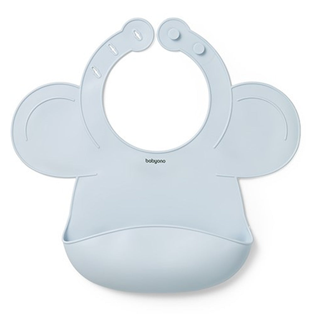 Bavaglino in Silicone con Chiusura Regolabile Azzurro
