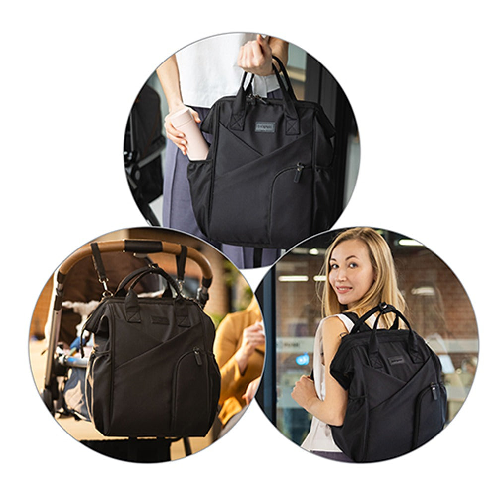 Zaino Mamma Stile Moderno Nero
